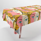 Comics Pop Girl Pattern Tablecloth Gallery Image 1