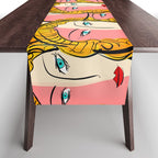 Comics Pop Girl Pattern Table Runner Gallery Image 1