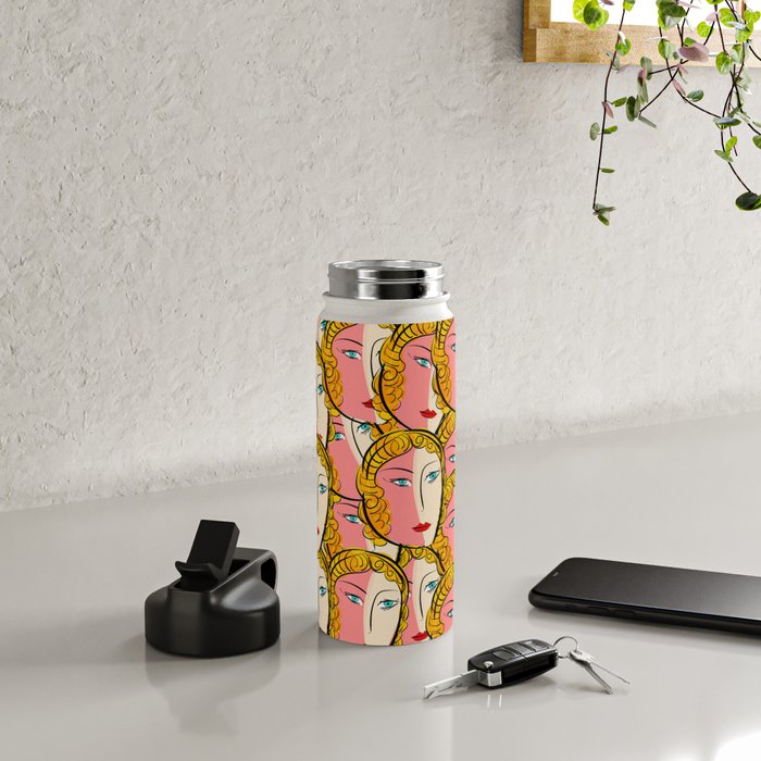 Comics Pop Girl Pattern Water Bottle Gallery Image 4