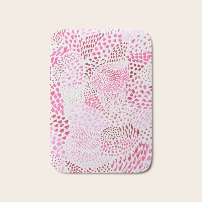 Watercolor Pink Rhythm II Bath Mat Gallery Image 1
