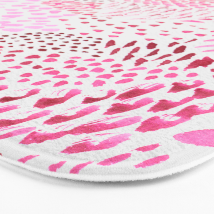 Watercolor Pink Rhythm II Bath Mat Gallery Image 3