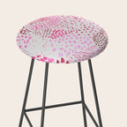 Watercolor Pink Rhythm II Stool Gallery Image 2