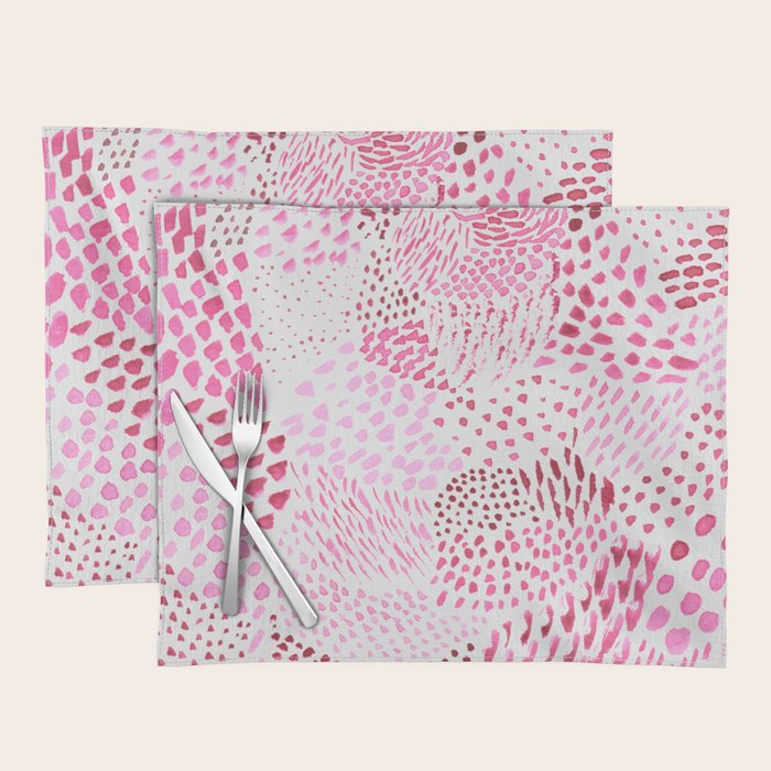 Watercolor Pink Rhythm II Placemat Gallery Image 1
