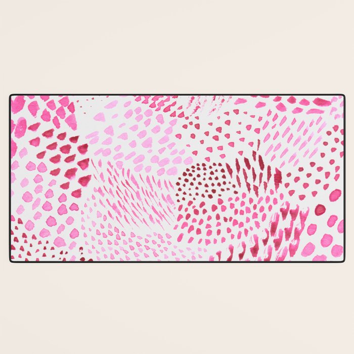 Watercolor Pink Rhythm II Desk Mat Gallery Image 3