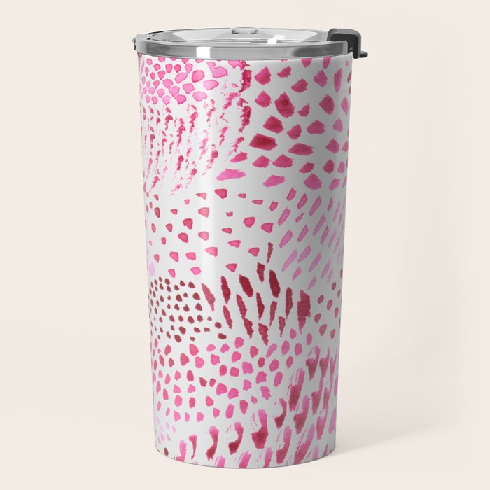Watercolor Pink Rhythm II Travel Mug Gallery Image 2