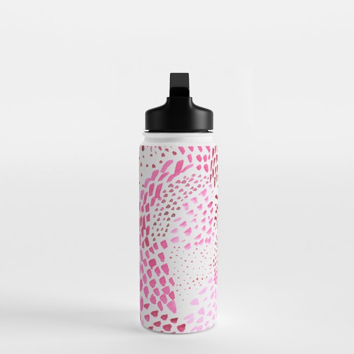 Watercolor Pink Rhythm II Water Bottle Gallery Image 3