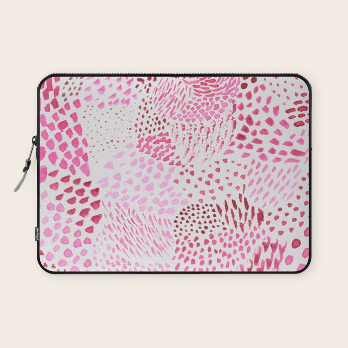Watercolor Pink Rhythm II Laptop Sleeve Gallery Image 1