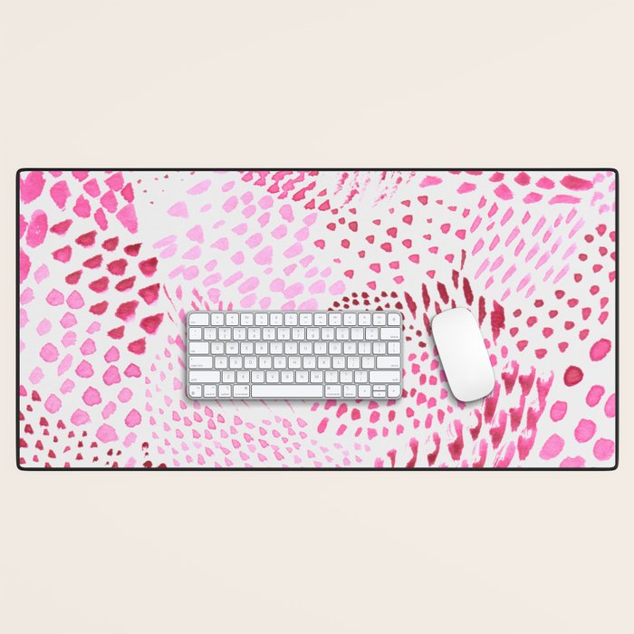 Watercolor Pink Rhythm II Desk Mat Gallery Image 1