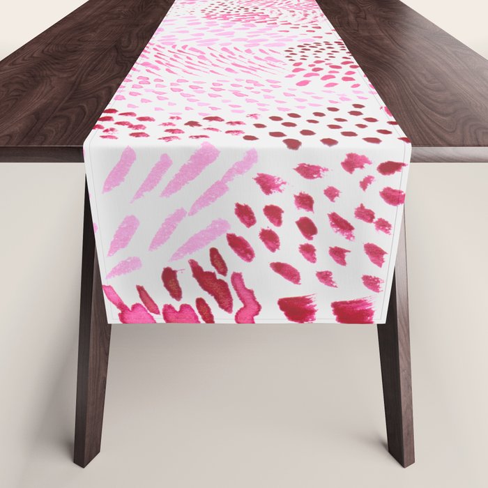 Watercolor Pink Rhythm II Table Runner Gallery Image 1