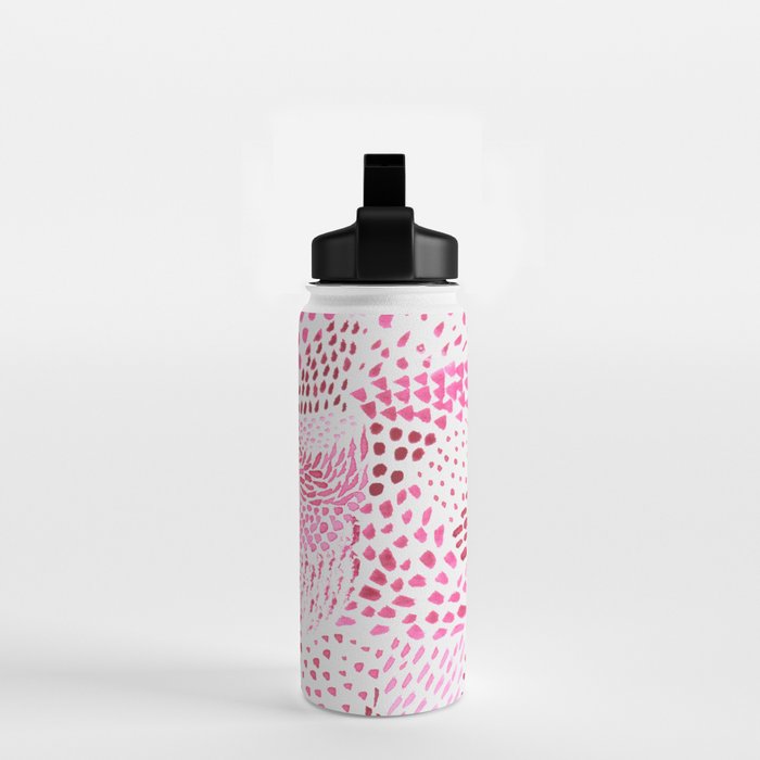 Watercolor Pink Rhythm II Water Bottle Gallery Image 2