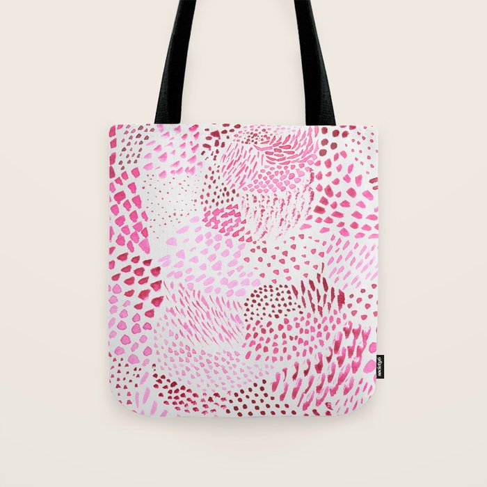 Watercolor Pink Rhythm II Tote Bag Gallery Image 1