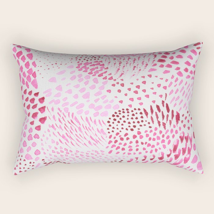 Watercolor Pink Rhythm II Rectangular Pillow Gallery Image 2