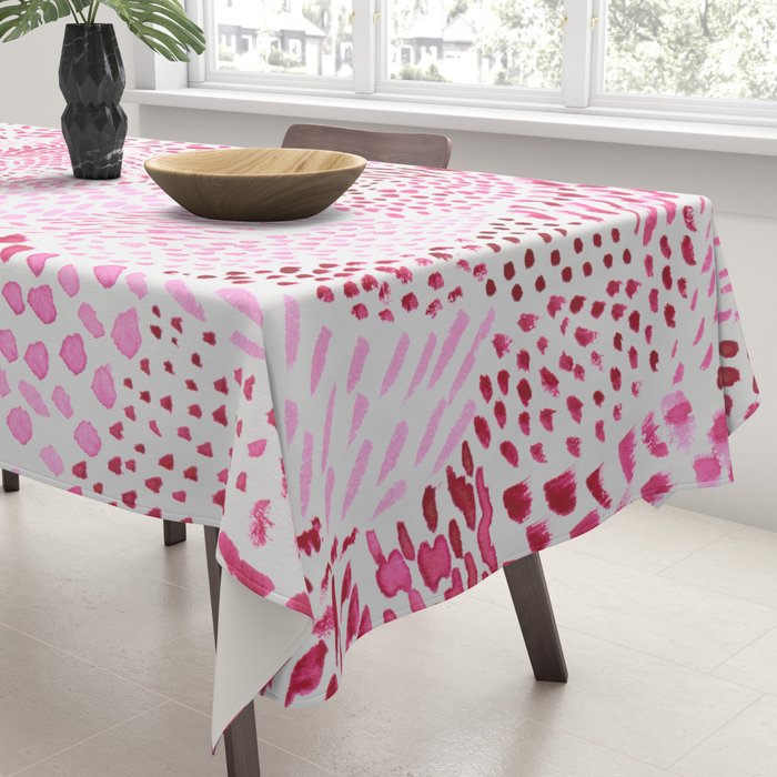 Watercolor Pink Rhythm II Tablecloth Gallery Image 3