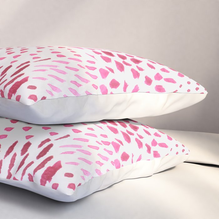 Watercolor Pink Rhythm II Pillow Sham Gallery Image 3