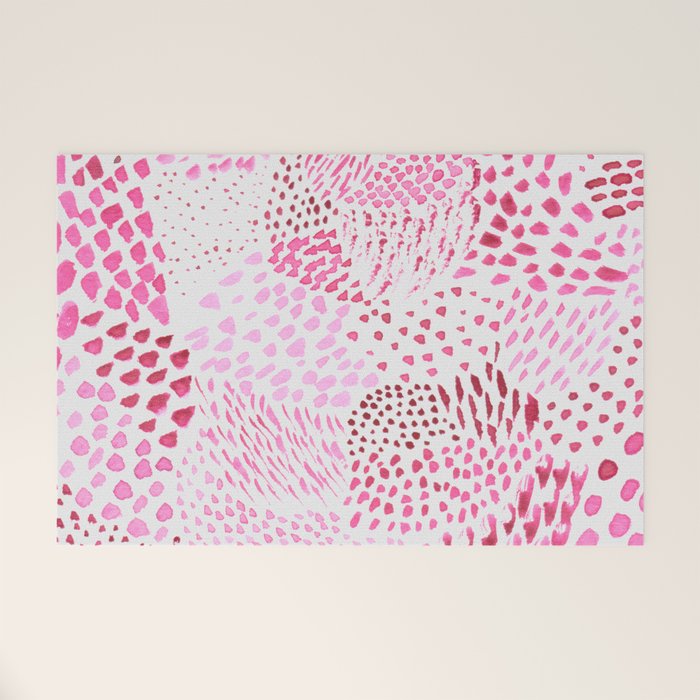 Watercolor Pink Rhythm II Welcome Mat Gallery Image 1