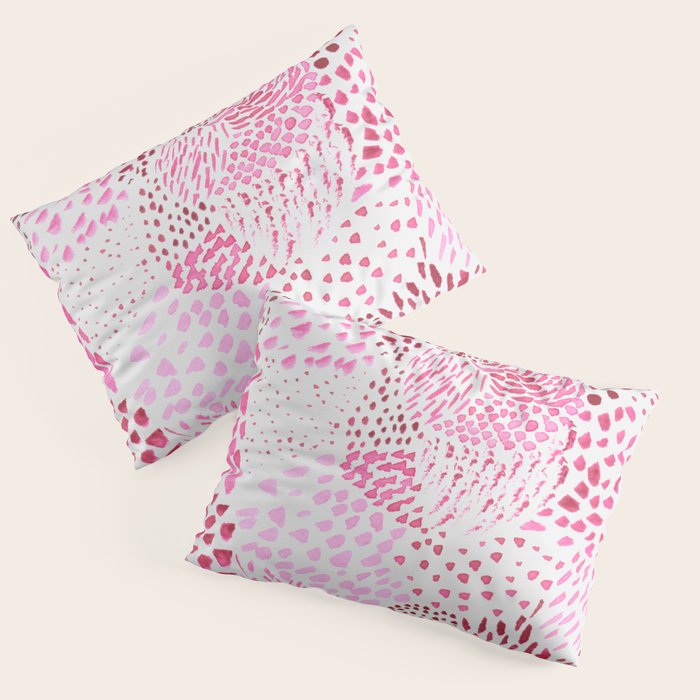 Watercolor Pink Rhythm II Pillow Sham Gallery Image 3