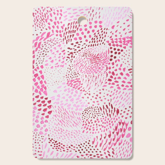 Watercolor Pink Rhythm II Cutting Board Gallery Image 1