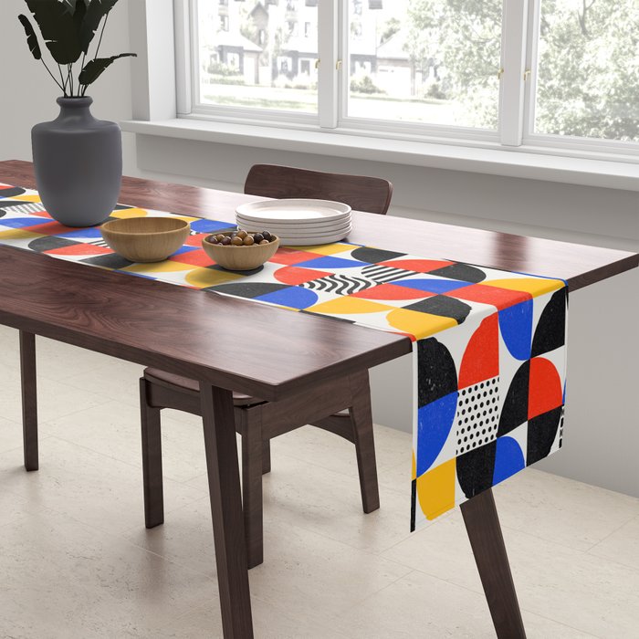 Shape & Pattern Study: Mid-Century Bauhaus Series Table Runner Gallery Image 2