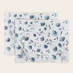 Blue flowers | Watercolor Pattern Placemat Gallery Image 1