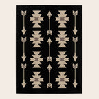 Southwestern Arrow Pattern 233 Black and Beige Poster Gallery Image 4