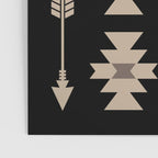 Southwestern Arrow Pattern 233 Black and Beige Poster Gallery Image 3