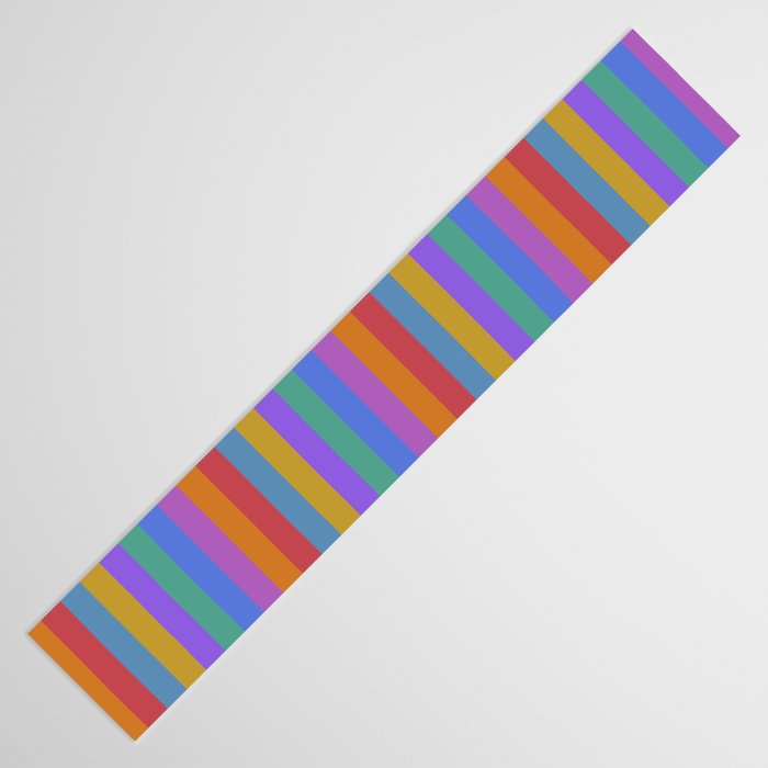 Mixed Stripes Pattern II Primary Rainbow Table Runner Gallery Image 3