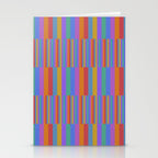 Mixed Stripes Pattern II Primary Rainbow Stationery Card Gallery Image 2