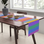 Mixed Stripes Pattern II Primary Rainbow Table Runner Gallery Image 2