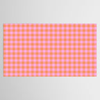 Checkered Plaid in Pink and Orange Tablecloth Gallery Image 2