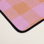 Checkered Plaid in Pink and Orange Desk Mat Gallery Image 4