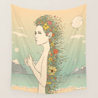 Facade of Existence (Let Life Blossom) Wall Tapestry Gallery Image 4