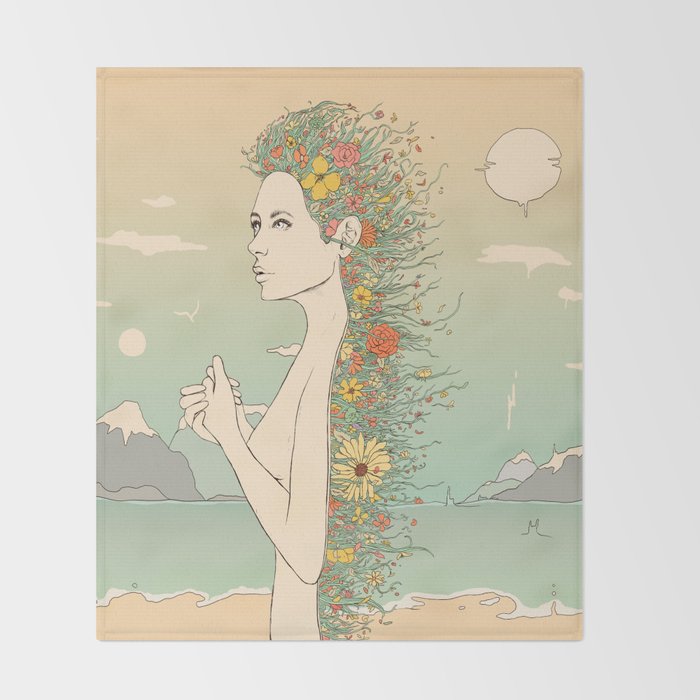 Facade of Existence (Let Life Blossom) Throw Blanket Gallery Image 2