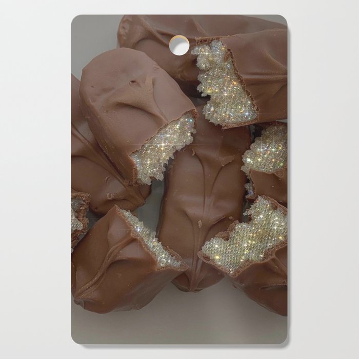 GLITTER CHOCOLATES | collage | brown | candy | yummy | sweet | eat | Tumblr | bling | sparkle shiny Cutting Board Gallery Image 1