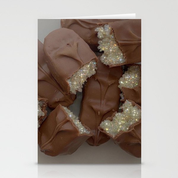 GLITTER CHOCOLATES | collage | brown | candy | yummy | sweet | eat | Tumblr | bling | sparkle shiny Stationery Card Gallery Image 2