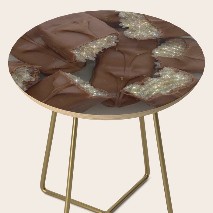 GLITTER CHOCOLATES | collage | brown | candy | yummy | sweet | eat | Tumblr | bling | sparkle shiny Side Table Gallery Image 2