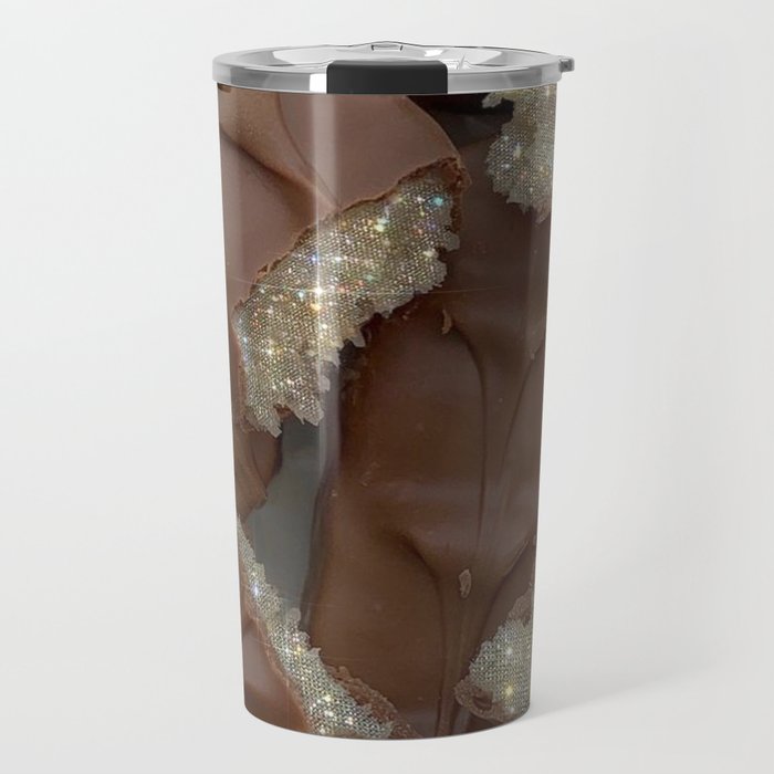 GLITTER CHOCOLATES | collage | brown | candy | yummy | sweet | eat | Tumblr | bling | sparkle shiny Travel Mug Gallery Image 1