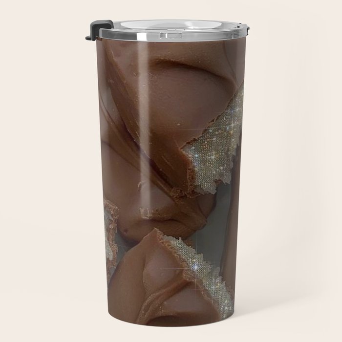 GLITTER CHOCOLATES | collage | brown | candy | yummy | sweet | eat | Tumblr | bling | sparkle shiny Travel Mug Gallery Image 3
