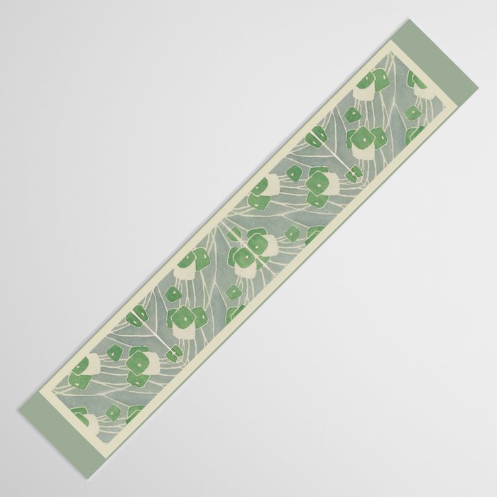 Green Geometric 1915 Hannah Borger Overbeck Table Runner Gallery Image 3