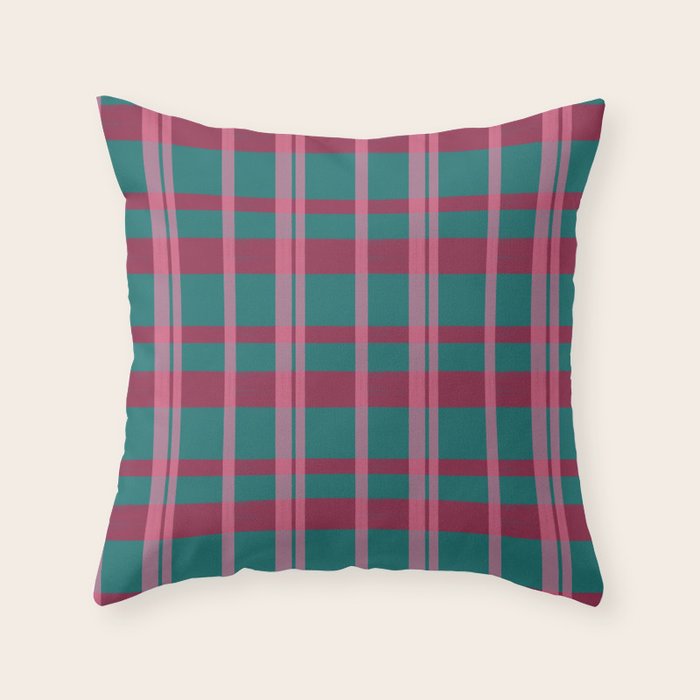 Classic Winter Plaid Flannel Throw Pillow Gallery Image 6