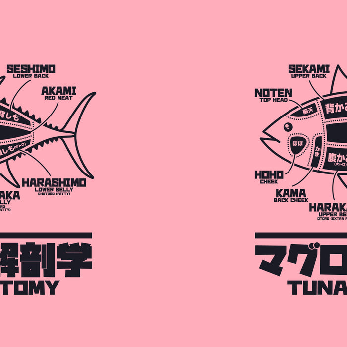 Tuna Anatomy Japanese Maguro Sushi - Coral Coffee Mug Gallery Image 2