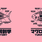 Tuna Anatomy Japanese Maguro Sushi - Coral Coffee Mug Gallery Image 2
