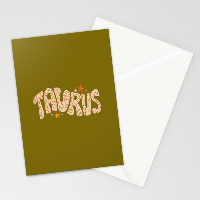 Starry Taurus Stationery Card Gallery Image 2