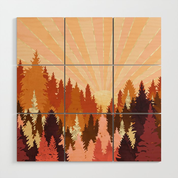 Autumn Forest Wood Wall Art Gallery Image 1