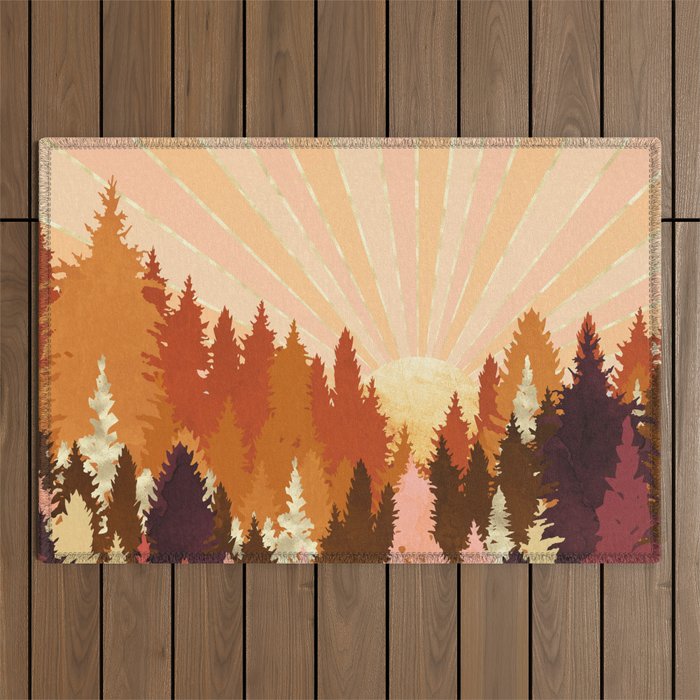Autumn Forest Outdoor Rug Gallery Image 1