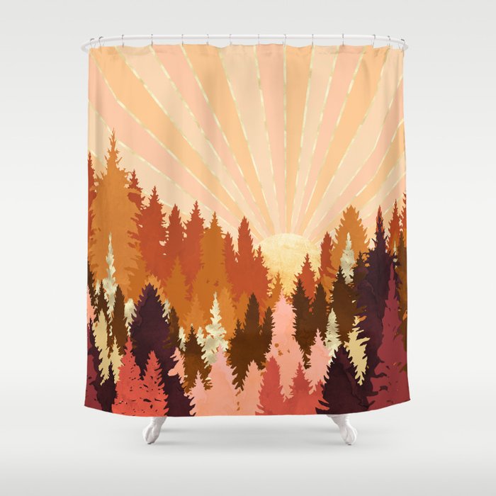 Autumn Forest Shower Curtain Gallery Image 1