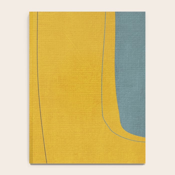 Gray Teal Mustard Modern Abstract Notebook Gallery Image 4