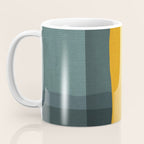 Gray Teal Mustard Modern Abstract Coffee Mug Gallery Image 3