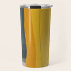 Gray Teal Mustard Modern Abstract Travel Mug Gallery Image 1