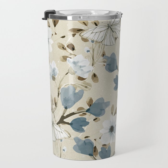 Flowers and Butterflies Travel Mug Gallery Image 3