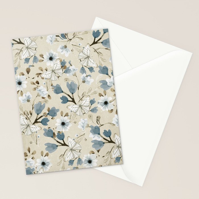 Flowers and Butterflies Stationery Card Gallery Image 2